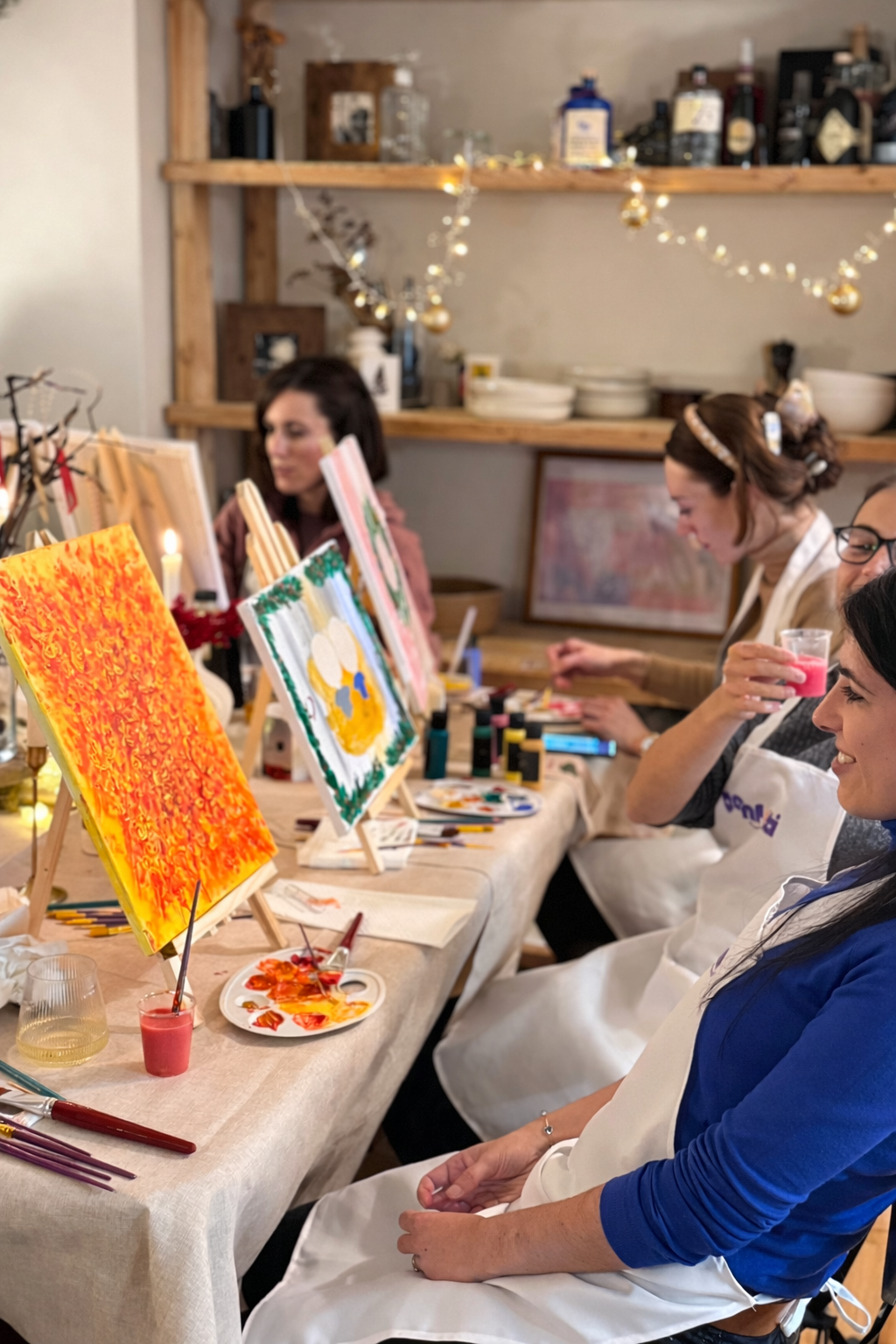 Kreativ-Malworkshop mit Freundinnen — The Confetti Atelier